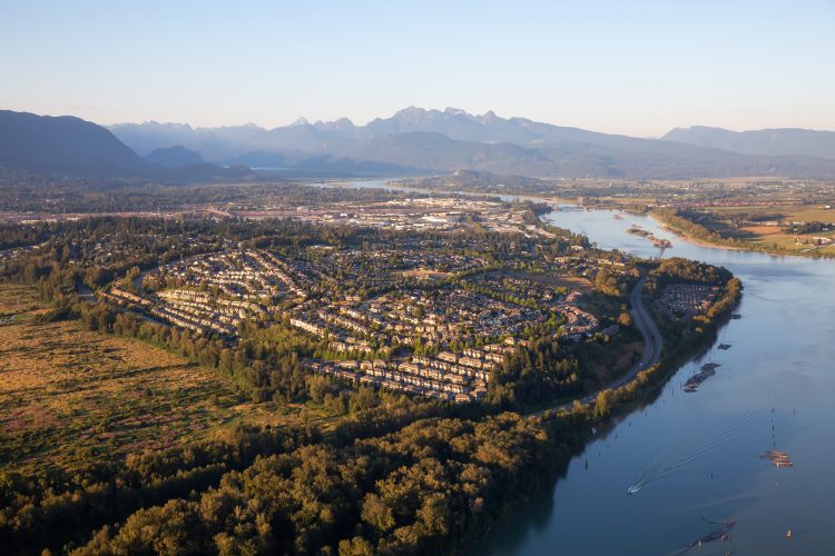 Aerial View of Port Coquitlam , BC.