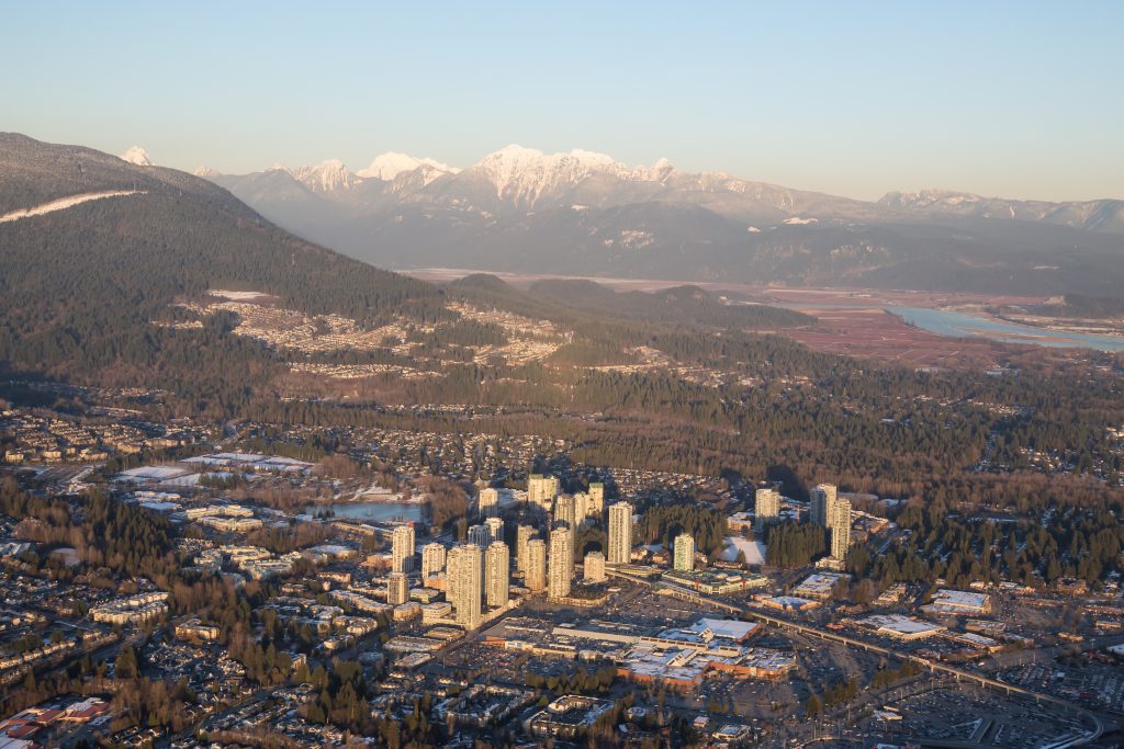 Coquitlam Centre mall aerial view (Coquitlam, BC)
