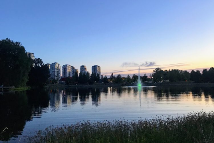 View of Downtown Coquitlam, BC.