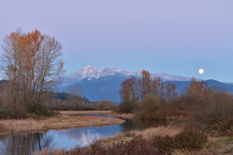 Pitt River and Golden Ears Mountain, BC