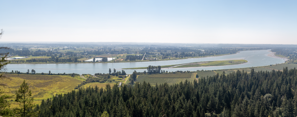 View of Pitt River from Minnekhada Regional Park